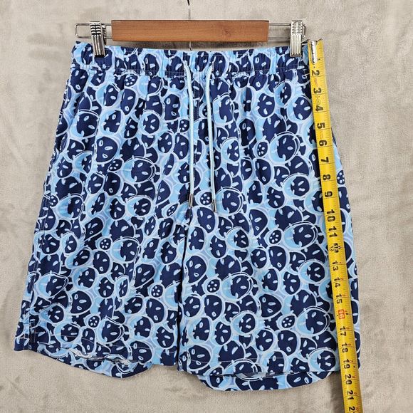 Peter Millar Seaside Swim Trunks Size medium Blue Sand‎ dollar Print Mesh Liner - Picture 4 of 7